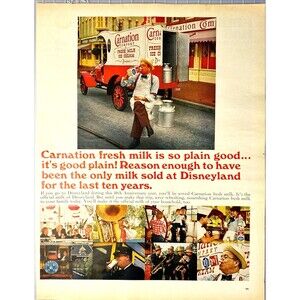 Carnation Fresh Milk "Is So Plain Good . .it's Good Plain" Vintage Print Ad 1965